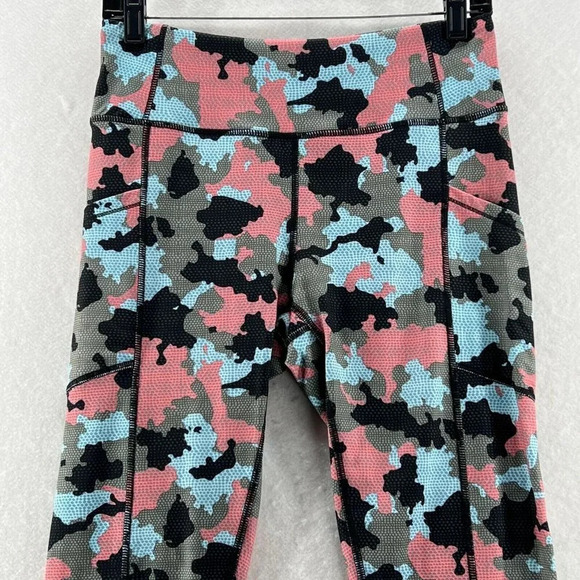 Pro Player Leggings Womens Sz M Wicking Camo Compression Athletic Pink Gray - Picture 2 of 10